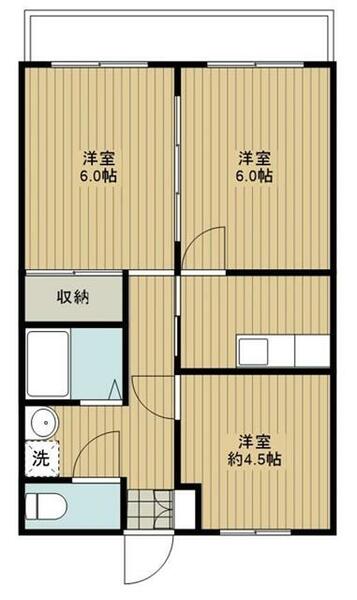 メゾン北浜 306｜大分県杵築市大字杵築(賃貸マンション3K・1階・45.00㎡)の写真 その2