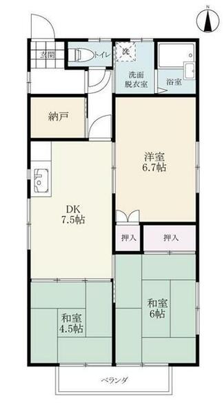 クレスト 2F｜佐賀県佐賀市朝日町(賃貸アパート3SDK・2階・60.45㎡)の写真 その2