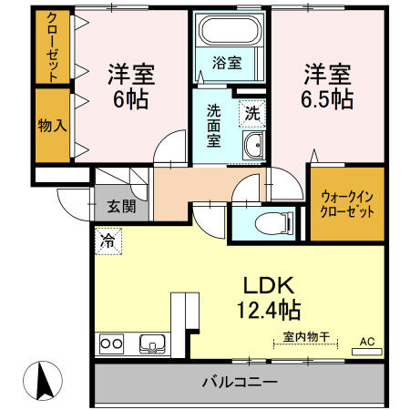エクセレンス 302｜鳥取県米子市皆生新田３丁目(賃貸アパート2LDK・3階・61.62㎡)の写真 その2