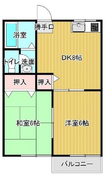 愛媛県西条市飯岡(賃貸アパート2DK・1階・39.74㎡)の写真 その2