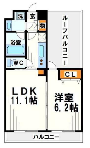 東京都調布市若葉町１丁目(賃貸マンション1LDK・4階・38.58㎡)の写真 その2