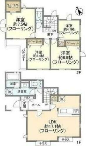 同じ建物の物件間取り写真 - ID:214054391269