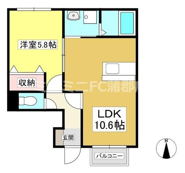 ライフイン大明地 102｜愛知県蒲郡市形原町北大明地(賃貸アパート1LDK・1階・39.30㎡)の写真 その2