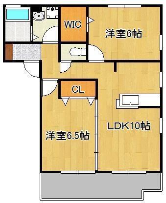 メゾンことぶき｜福岡県北九州市小倉北区下富野１丁目(賃貸アパート2LDK・2階・53.41㎡)の写真 その2