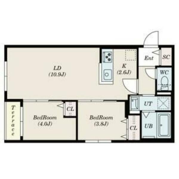 Ｓ－ＲＥＳＩＤＥＮＣＥ南郷Ｓｏｕｔｈ｜北海道札幌市白石区南郷通７丁目南(賃貸マンション2LDK・1階・46.96㎡)の写真 その2