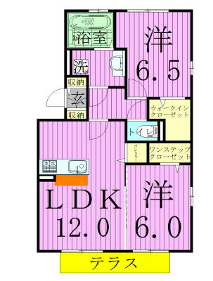 アプリシエイト｜千葉県松戸市高塚新田(賃貸アパート2LDK・3階・58.37㎡)の写真 その2