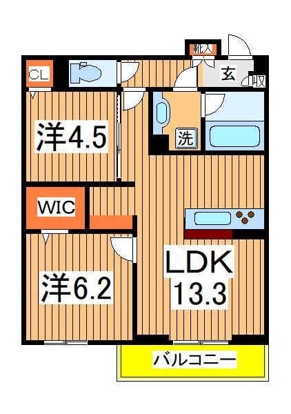 コンフォルト｜千葉県柏市十余二(賃貸アパート2LDK・3階・56.62㎡)の写真 その2