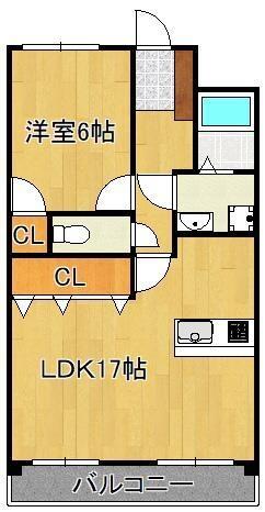 エルフ・フォレスト｜福岡県北九州市小倉北区木町４丁目(賃貸マンション1LDK・6階・50.76㎡)の写真 その2