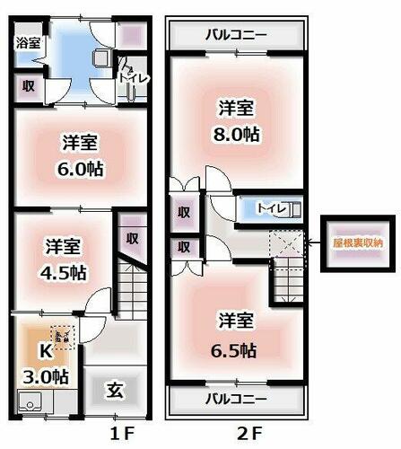 [テラスハウス] 大阪府門真市末広町 の賃貸【大阪府 / 門真市】の間取り