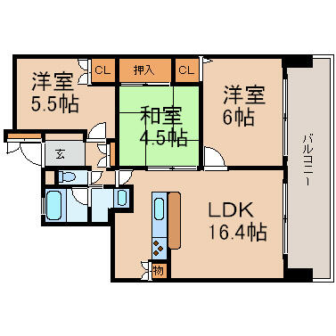 スクエア名古屋港｜愛知県名古屋市港区入船１丁目(賃貸マンション3LDK・7階・69.94㎡)の写真 その2