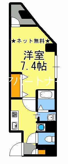 鹿児島県鹿児島市荒田２丁目(賃貸マンション1K・6階・24.98㎡)の写真 その2