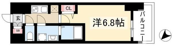 メイクス熱田大宝 604｜愛知県名古屋市熱田区大宝３丁目(賃貸マンション1K・6階・23.40㎡)の写真 その2