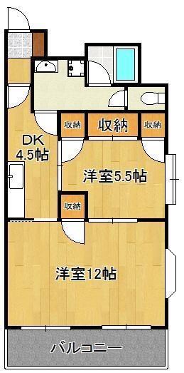 グラシアス砂津｜福岡県北九州市小倉北区砂津２丁目(賃貸マンション2DK・9階・52.80㎡)の写真 その2