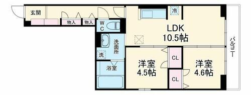 同じ建物の物件間取り写真 - ID:211047122841