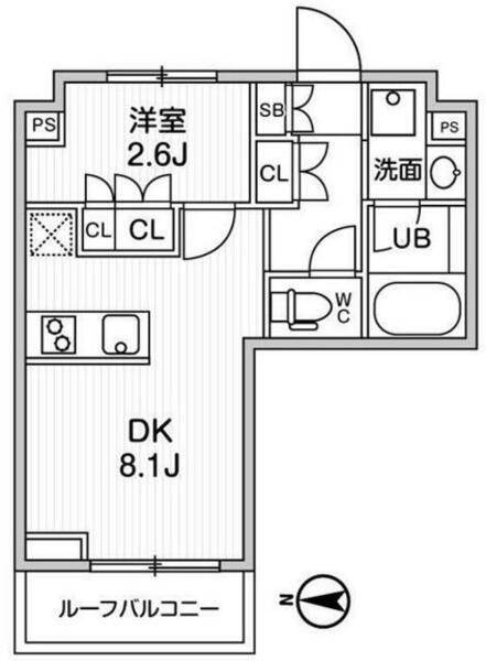 リテラス清澄白河 504｜東京都江東区白河１丁目(賃貸マンション1DK・5階・27.87㎡)の写真 その2