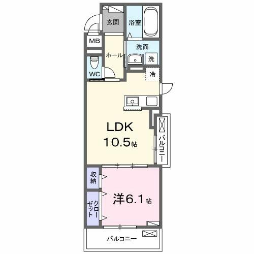 神奈川県茅ヶ崎市松林３丁目(賃貸アパート1LDK・3階・41.88㎡)の写真 その2