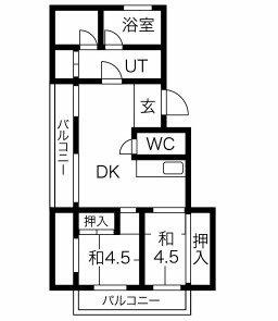 エクリート朝霧 402｜兵庫県明石市東野町(賃貸マンション2LDK・4階・60.00㎡)の写真 その2