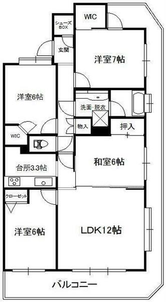 シーズガーデン足利７０８ 708｜栃木県足利市朝倉町(賃貸マンション4LDK・7階・84.25㎡)の写真 その2