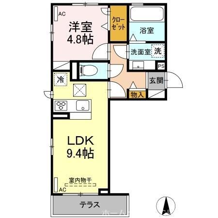 カーサ　フェリーチェ｜愛知県岡崎市柱町字福部池(賃貸アパート1LDK・3階・37.91㎡)の写真 その2