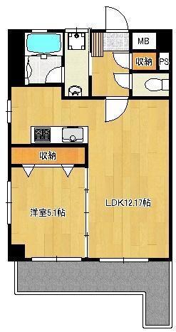 ＣＲＥＷＳ．ＲＯＩ　Ｔｅｎｊｉｎ｜福岡県北九州市戸畑区天神１丁目(賃貸マンション1LDK・8階・42.35㎡)の写真 その2