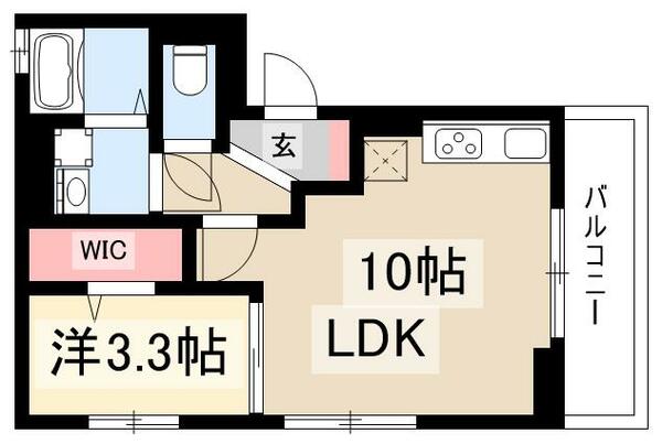 スリールＥＫ 105｜愛知県名古屋市瑞穂区亀城町４丁目(賃貸アパート1LDK・1階・34.22㎡)の写真 その2