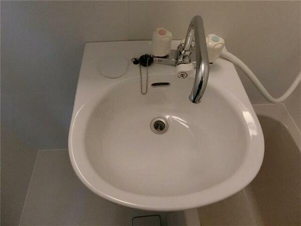 画像8:お風呂のシャワーが使えて便利な鏡付きの洗面台♪