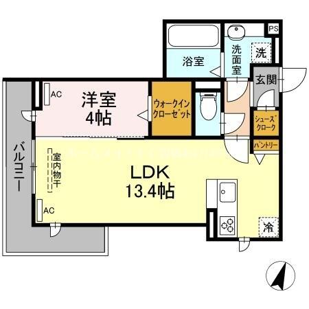 ル・グロンシャリオ 203｜愛知県豊橋市小向町字北小向(賃貸アパート1LDK・2階・43.10㎡)の写真 その2