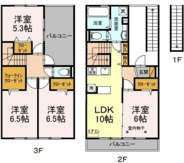 ルーチェ・デル・ステラ｜千葉県市川市鬼高１丁目(賃貸アパート4LDK・2階・99.74㎡)の写真 その2