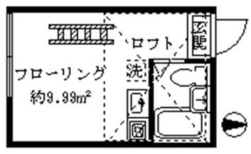 鷺ノ宮の家 203｜東京都中野区鷺宮３丁目(賃貸アパート1R・2階・9.99㎡)の写真 その2