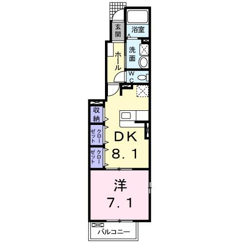 神奈川県伊勢原市板戸(賃貸アパート1DK・1階・40.14㎡)の写真 その2