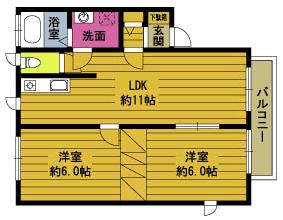 プレジールセゾンＢ 101｜大分県速見郡日出町大字豊岡(賃貸アパート2LDK・1階・52.17㎡)の写真 その2