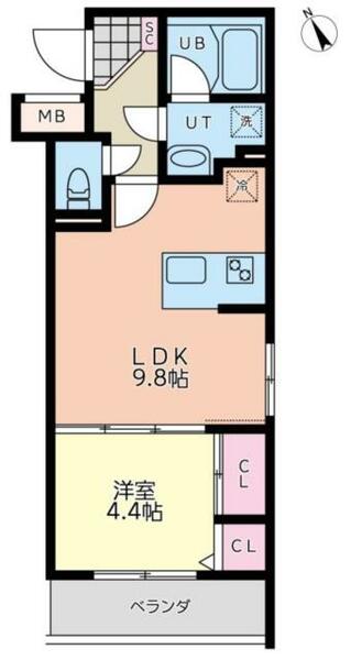 ラーデン　クラタ 301｜神奈川県横浜市港南区芹が谷３丁目(賃貸マンション1LDK・3階・35.77㎡)の写真 その2