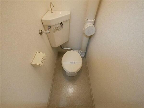 画像6:清潔感のある明るいトイレ。