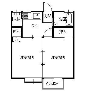 プリマスＳＵＧＯ 203｜岩手県滝沢市巣子(賃貸アパート2DK・2階・32.20㎡)の写真 その2