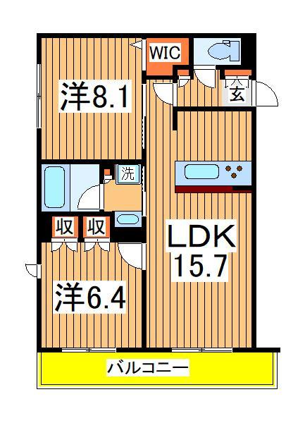 インフィニットカンワ｜千葉県柏市十余二(賃貸マンション2LDK・3階・63.98㎡)の写真 その2