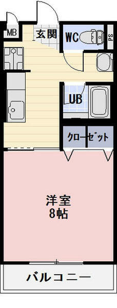 グレイスＴＵＣＨＩＹＡ　Ｂ棟 206｜岐阜県安八郡神戸町大字丈六道(賃貸アパート1K・2階・28.02㎡)の写真 その2