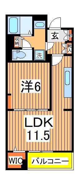 オリエンス｜千葉県流山市駒木(賃貸マンション1LDK・4階・41.92㎡)の写真 その2
