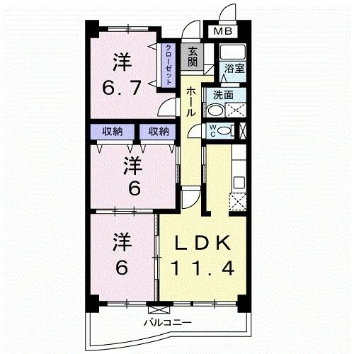 同じ建物の物件間取り写真 - ID:207001159899