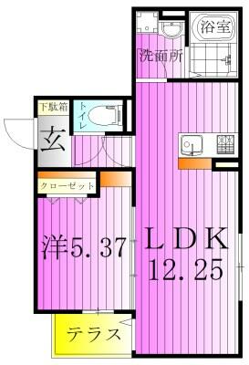 レクシア一ツ家 103｜東京都足立区一ツ家３丁目(賃貸アパート1LDK・1階・40.47㎡)の写真 その2