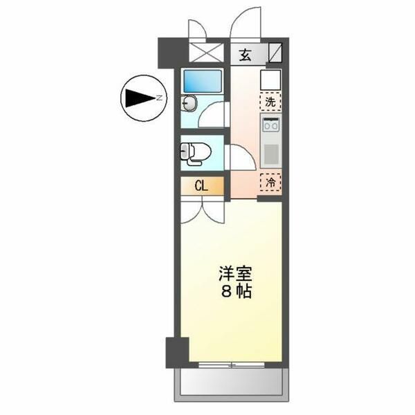 ヴァンヴェール名古屋 415｜愛知県名古屋市中村区岩塚町字神田(賃貸マンション1R・4階・24.94㎡)の写真 その2