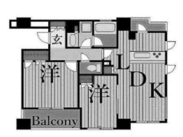 プレジール入谷｜東京都台東区千束４丁目(賃貸マンション2LDK・5階・56.06㎡)の写真 その2