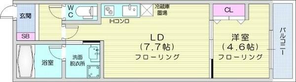 北海道札幌市白石区菊水五条３丁目(賃貸マンション1LDK・1階・32.09㎡)の写真 その2