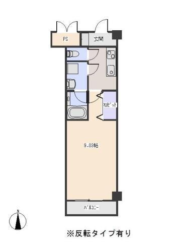 ウイングコート深沢｜愛知県岡崎市菅生町字深沢(賃貸マンション1K・2階・28.67㎡)の写真 その2