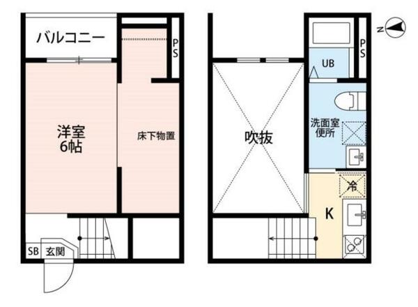 愛知県名古屋市天白区野並２丁目(賃貸アパート1SK・2階・22.50㎡)の写真 その2