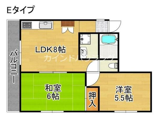 大阪府大阪市住之江区中加賀屋２丁目(賃貸マンション2LDK・6階・42.00㎡)の写真 その2