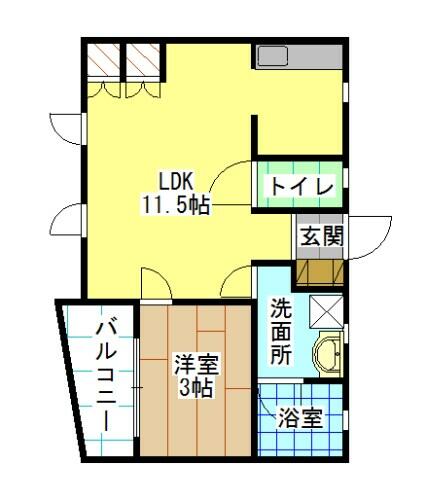 ＦＯＲＺＡ馬借｜福岡県北九州市小倉北区馬借３丁目(賃貸マンション1LDK・4階・33.36㎡)の写真 その2