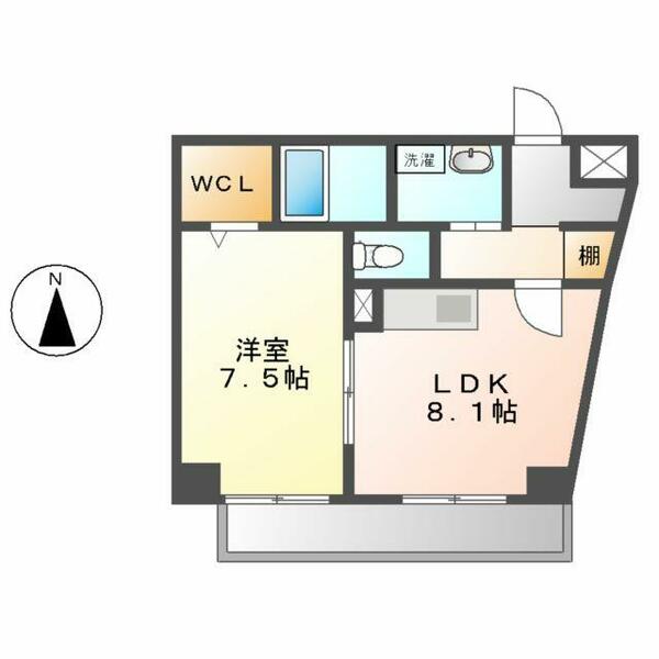 シャルムドミール 302｜愛知県名古屋市西区上名古屋３丁目(賃貸マンション1LDK・3階・37.99㎡)の写真 その2