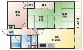 ウィンディ田中  ｜ 大阪府大阪市平野区加美北９丁目（賃貸マンション3LDK・3階・56.80㎡） その2