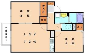 福岡県宗像市東郷６丁目（賃貸アパート2LDK・1階・53.73㎡） その2