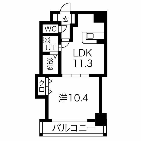 プロビデンス葵タワー｜愛知県名古屋市東区葵２丁目(賃貸マンション1LDK・4階・46.36㎡)の写真 その2